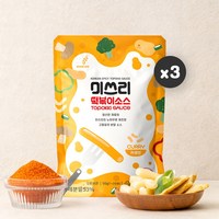 미쓰리 요리소스 카레맛 50gx3개 / 즉석떡볶이 국물떡볶이 레시피 간식 야식 분식 캠핑 밀키트 쌀떡 누들떡 밀떡 매콤 매운 소스 푸드, 3개, 50g