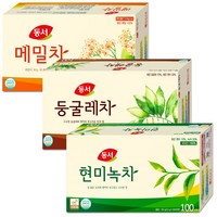 동서 현미녹차100T+둥글레차100T+메밀차100T 1.5ml, 3개, 100개