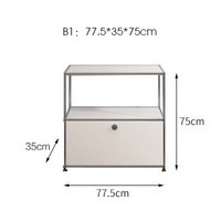 USM 가구 모듈 수납함 서랍장 캐비닛 유에스엠할러 모듈가구, 화이트 단층수납장(B1타입), 화이트 단층수납장(B1타입)