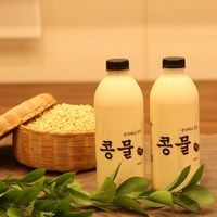 [월드마켓] 100% 국내산 콩을 맷돌에 갈아만든 순수하고 진한 콩물, 4개, 1L