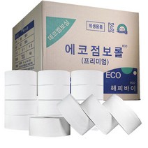 에코 프리미엄 무형광 점보롤 3겹 16롤, 1박스