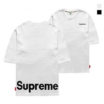 슈프림 남여공용 빅로고 오버핏 반팔티셔츠