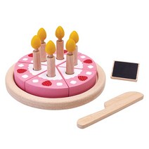 [플랜토이즈] 원목장난감 주방놀이 생일케이크 세트 3488, 단품