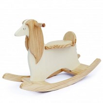 ROCKING AFGHAN HOUND, milk, 740X280X450mm