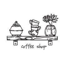 (SP-G257) 커피선반, 블랙