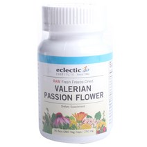 에클렉틱인스티튜트 로우 프레시 프리즈 드라이드 발레리안 패션 플라워 250mg 논-GMO 베지 캡 비건, 90개입, 1개