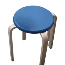 [에코DIY] 원목 원형벤딩스툴, 다크블루