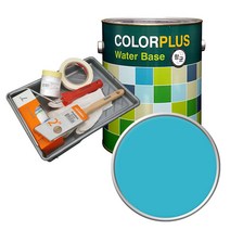 노루페인트 컬러플러스 페인트 4L + 도구 세트, 하와이안딥