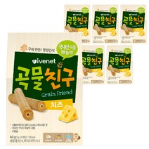 아이배냇 곡물친구, 치즈, 40g, 6개