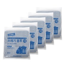 크린아이 배접 쓰레기 봉투 대 블랙 20매, 5개