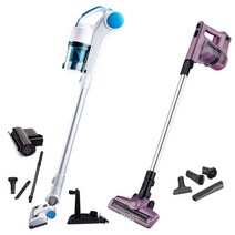 좋은생활지웰 무선진공청소기 화이트 GCOP-9100 + 무선진공청소기 퍼플 GWELL-8040MT 세트, 무선진공청소기 2p + 전용침구브러쉬, 1세트