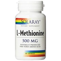 Solaray L-메티오닌 500mg 베지테리안 캡슐, 30개입, 1개