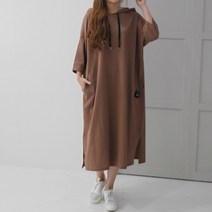 에베쏘 후드오버 빅사이즈 원피스 3389