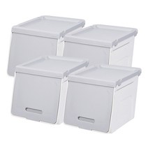 루맥스 슬라이딩 리빙박스 슬림형 중형 68064, 쿨그레이, 4개