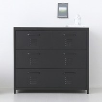 마켓비 MKB 캐비넷 체스트 서랍장 4칸 철제 서랍장 틈새 수납/ 이케아 3단 4단 서랍 거실 미니 베란다 수납장 다용도 체스트 화장대, 마켓비 MKB 캐비넷 체스트 서랍장 4칸 블랙
