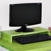 하우디가구 튼튼한 모니터받침대 모음 1단15T모니터, 1단15T모니터-그린옹이
