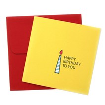 투영디자인 메시지카드, 촛불생일축하, 10매
