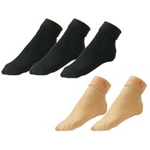 두발로 남녀공용 융털 기모 보온 양말 5켤레