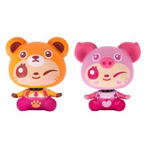 삼에스 맨켓 미니 노호혼 차량용 피규어 세트, 곰, 돼지