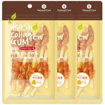 네츄럴코어 프레쉬 콜라겐 미니 돌돌 우유껌 10P, 치즈맛, 3개입
