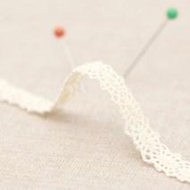 도담도담 양면 토션레이스 10 mm, 내추럴, 2개