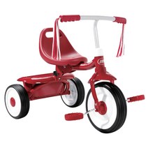 [유모차유아세발자전거아기자전거돌] 라디오플라이어 접이식 유아용 세발자전거, 레드