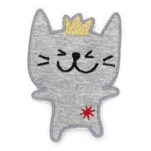 해피베어스 왕관고양이 봉제식 와펜, 그레이, 3개