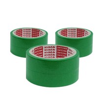 혜성테이프 칼라 마스킹테이프 종이테이프 초록 24mm(폭) x 15M 2P_3개입, 3개