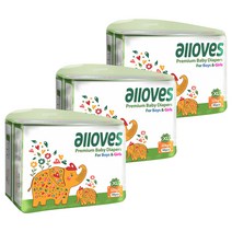 Alloves 2017년 프리미엄 밴드형 기저귀 남녀공용 특대형 (12kg~), 114매