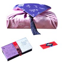 팔복상회 릴리 현금 예단세트 전통 결혼 혼례품, 신랑(봉채) 2색함 + 예단보 홍색, 1세트