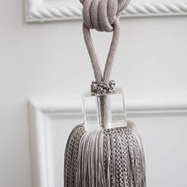 메종텍스타일 크리스탈 스퀘어 커튼 타이백 80cm, 그레이, 1개