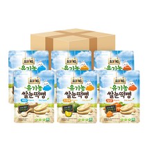 엘빈즈 유기농 쌀눈떡뻥 6p, 백미, 당근, 단호박, 1세트