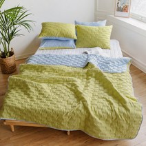 더자리 에코 항균 마이크로 누빔 이불 앤 스프레드, 믹스로젯옐로우