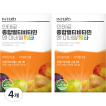 인테로 종합멀티비타민 앤 미네랄 메타 54g, 90정, 4개