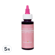 셰프마스터 리쿠아젤 식용색소 베이커스로즈, 65g, 5개