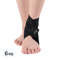 에코리즈 이지업 발목 랩 보호대 블랙 S, 6개입