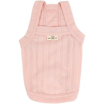 그루밍독 반려동물 기본 실내복 햅삐 펀칭 나시, 핑크