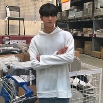 머시따 오버핏 레이어드 무지 후드티