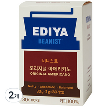 이디야 비니스트 오리지널 아메리카노, 1g, 30개입, 2개