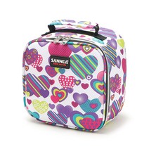 큐랑 미니 야외 피크닉 보냉백, 하트 핑크