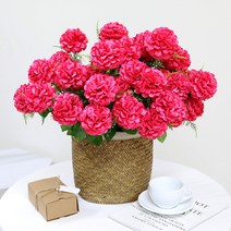 조아트 조화 대볼국 12송이 꽃다발 3p, 체리핑크