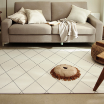 데코뷰 다이아 양면쿠션 놀이방매트, 아이보리 + 그레이 + 베이지