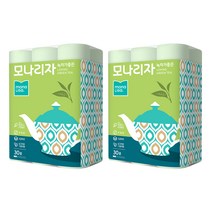 모나리자 녹차가 좋은 천연펄프 3겹 롤화장지 25m, 30롤, 2개