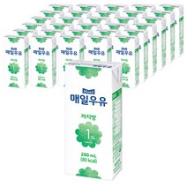 매일유업 저지방 1%, 200ml, 72개