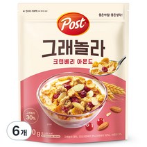 포스트 그래놀라 크랜베리 아몬드 시리얼, 570g, 6개