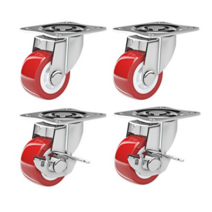 스태리 우레탄 고정 무소음바퀴 37.5mm, 4개