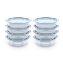 심플 쿡 앤 밥 전자렌지 용기 스카이블루 450ml, 8개