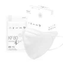 다나마스크 뉴 다나온숨 쿨마스크 새부리형 중형 KF80, 50매입, 1개, 흰색