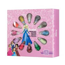 투미니 프린세스 네일컬러 어린이 화장품 12종 + 네일스티커 랜덤 발송 2p, 혼합 색상, 1세트