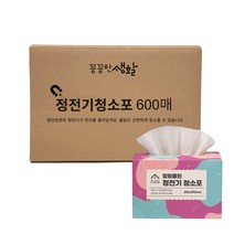 꼼꼼한생활 정전기포 먼지청소포 리필형 대용량 정전기청소포 일반형 600매 + 소분상자1p, 1세트